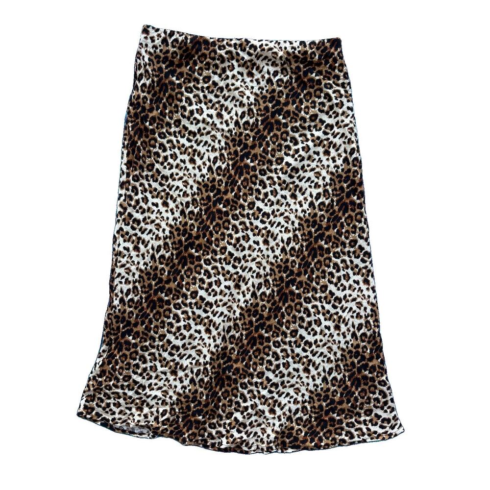 Love Sadie Animal Print Skirt Flattering Shift Midi Length Size Medium